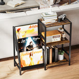 Wooden Side Table 84cm Wide With 1 Drawer And Magazine Rack - Velmora