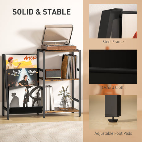 Wooden Side Table 84cm Wide With 1 Drawer And Magazine Rack - Velmora