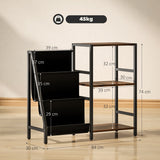 Wooden Side Table 84cm Wide With 1 Drawer And Magazine Rack - Velmora
