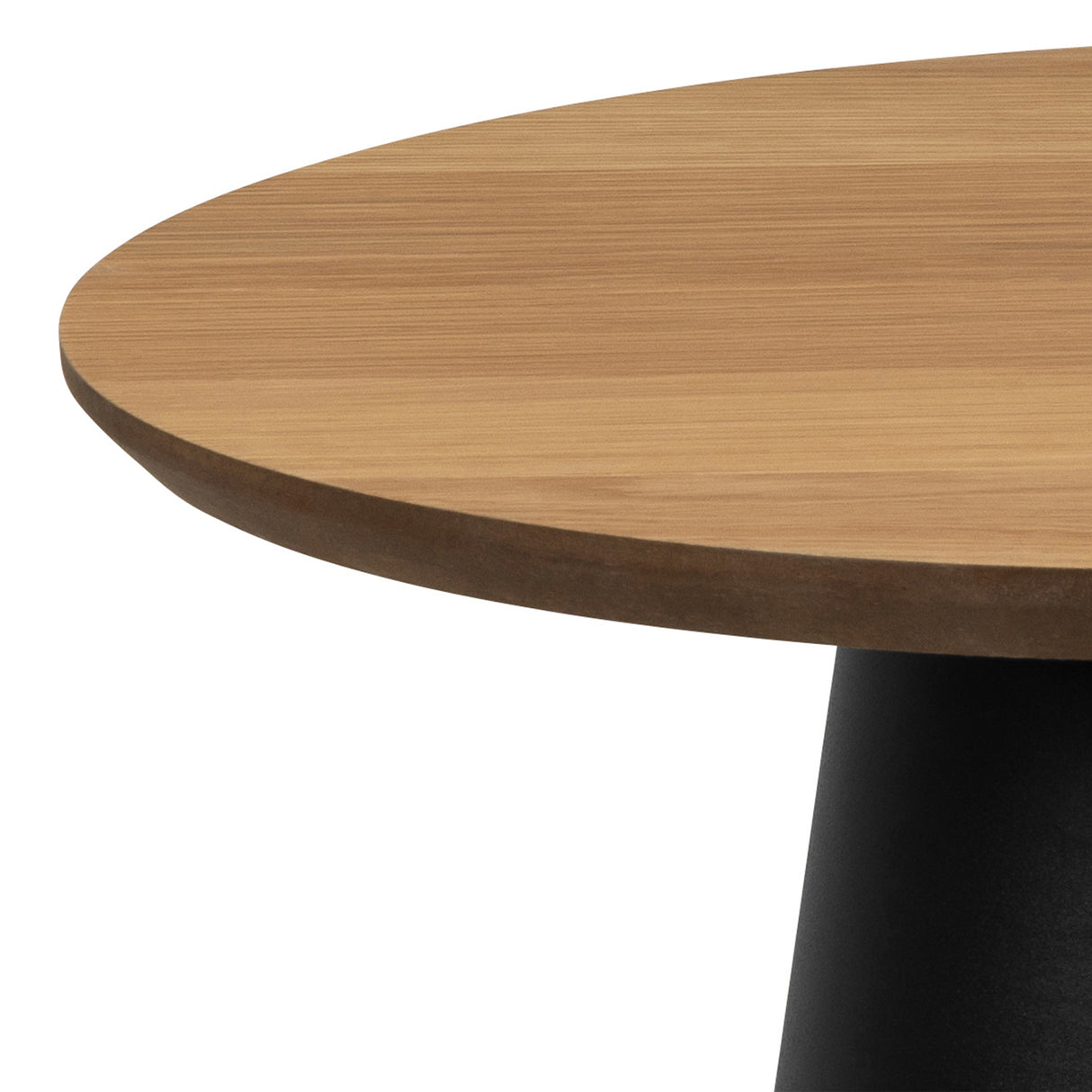 Wooden Side Table Round With Oak Top - Soli