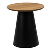Wooden Side Table Round With Oak Top - Soli