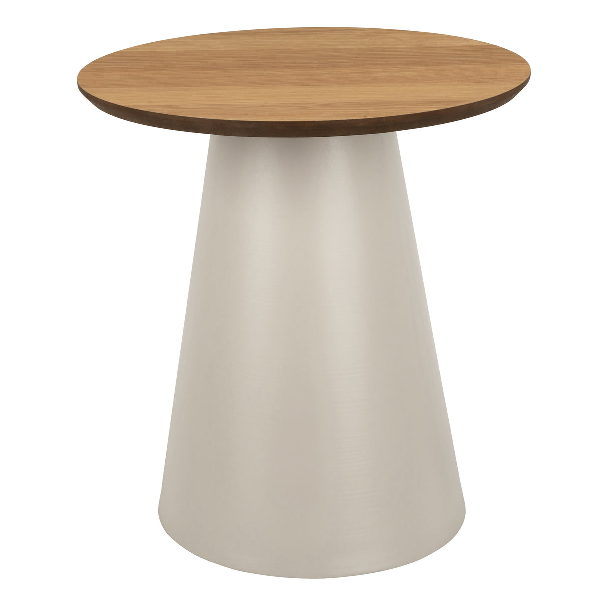 Wooden Side Table Round With Oak Top - Soli