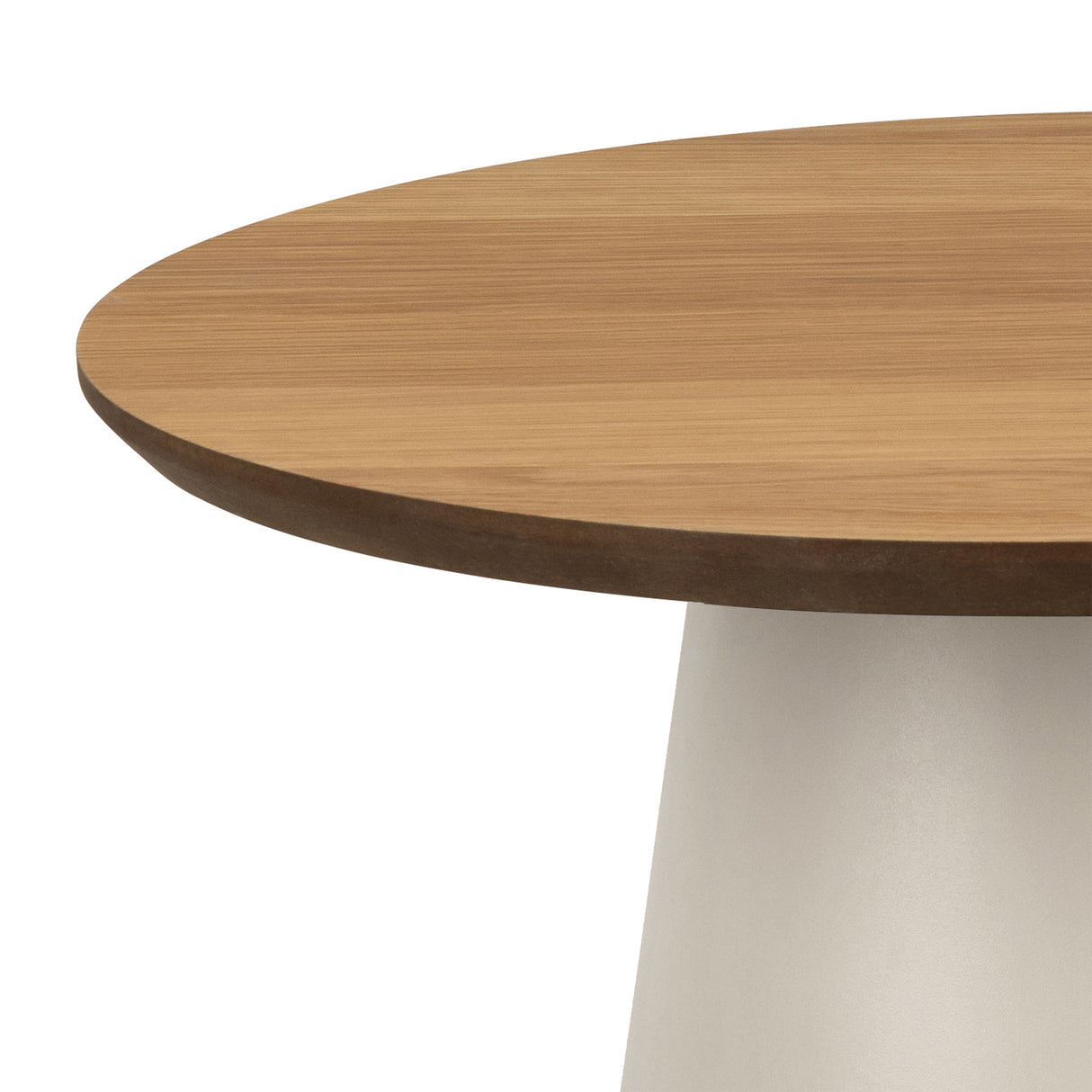 Wooden Side Table Round With Oak Top - Soli