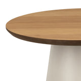 Wooden Side Table Round With Oak Top - Soli