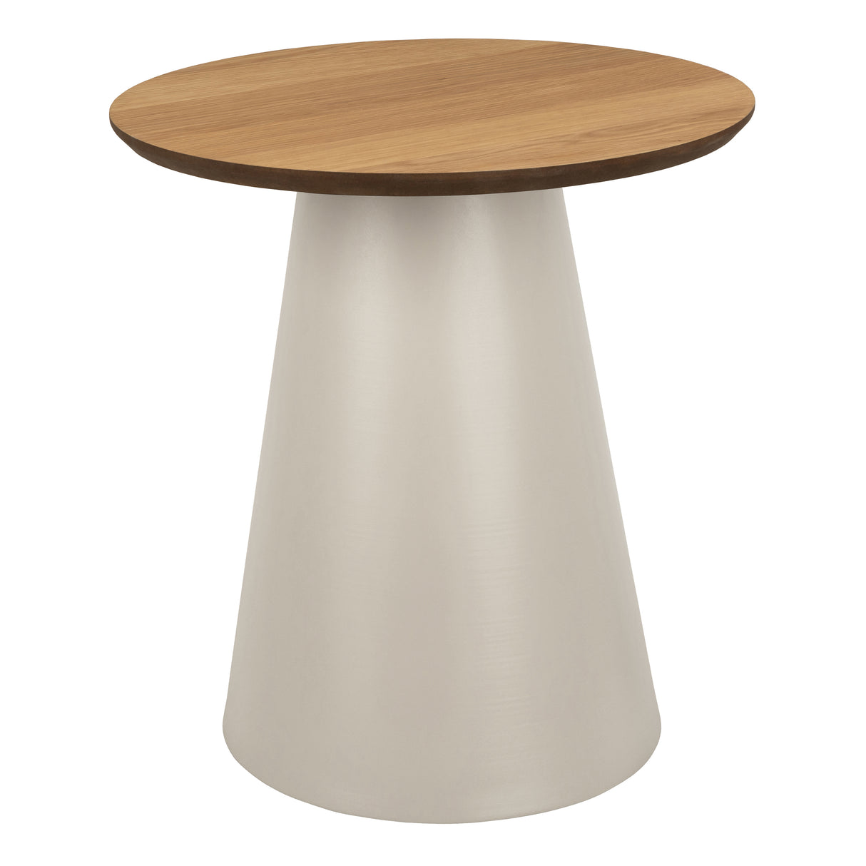 Wooden Side Table Round With Oak Top - Soli