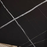 Wooden Side Table Square With Black Metal Legs - Celia