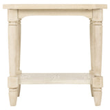 Wooden Side Table Square With Under Shelf - Chantilly