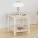 Wooden Side Table Square With Under Shelf - Chantilly