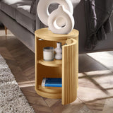 Wooden Side Table With 1 Door - Louis