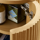 Wooden Side Table With 1 Door - Louis