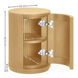 Wooden Side Table With 1 Door - Louis