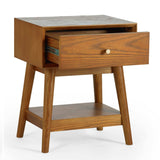 Wooden Side Table With 1 Drawer - Lowry