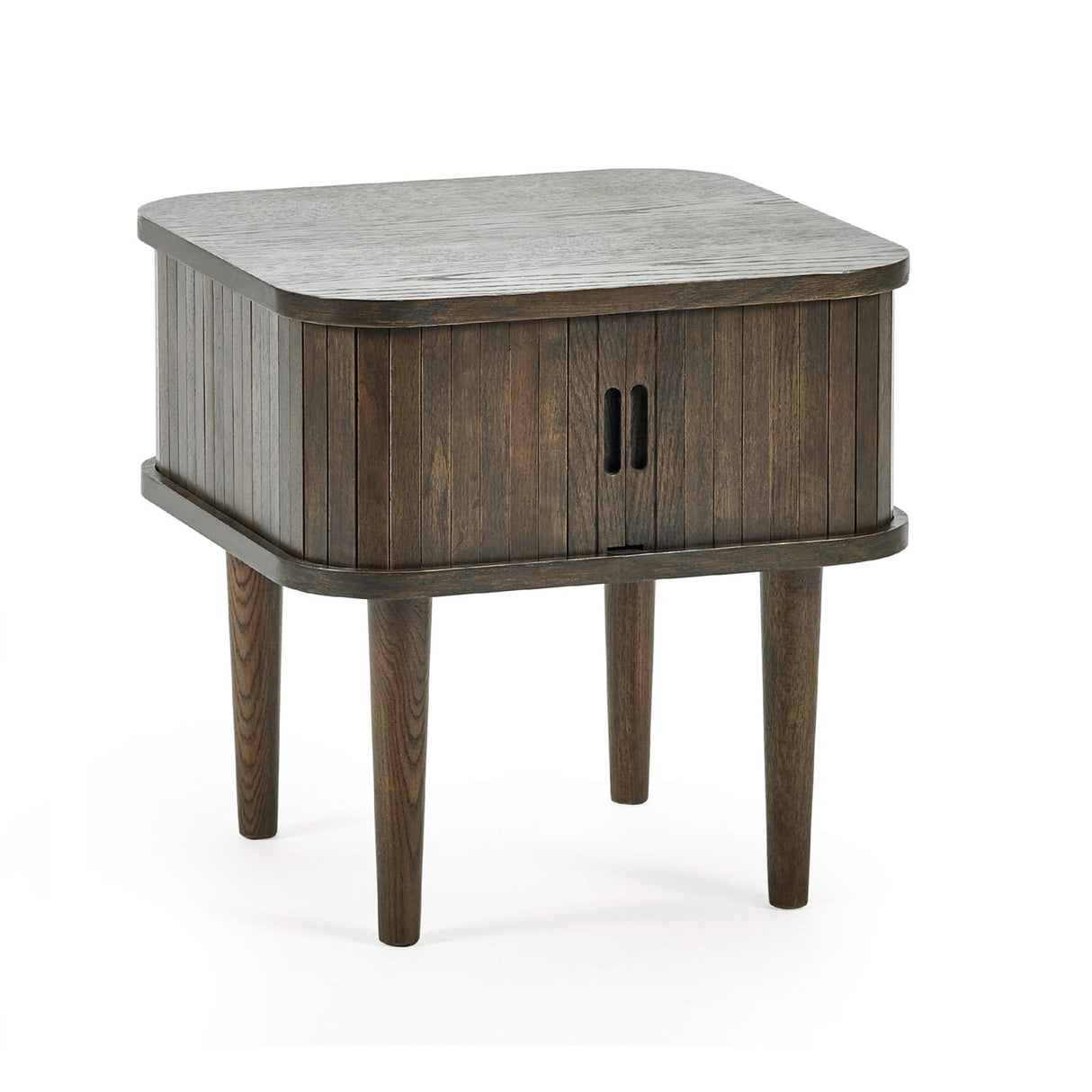 Wooden Side Table With 2 Sliding Doors - Arya