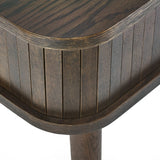 Wooden Side Table With 2 Sliding Doors - Arya