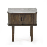 Wooden Side Table With 2 Sliding Doors - Arya