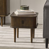 Wooden Side Table With 2 Sliding Doors - Arya