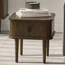 Wooden Side Table With 2 Sliding Doors - Arya
