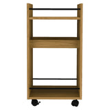 Wooden Side Table With Serving Cart - Naples