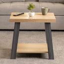 Wooden Side Table With Undershelf - Eddie