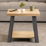 Wooden Side Table With Undershelf - Eddie