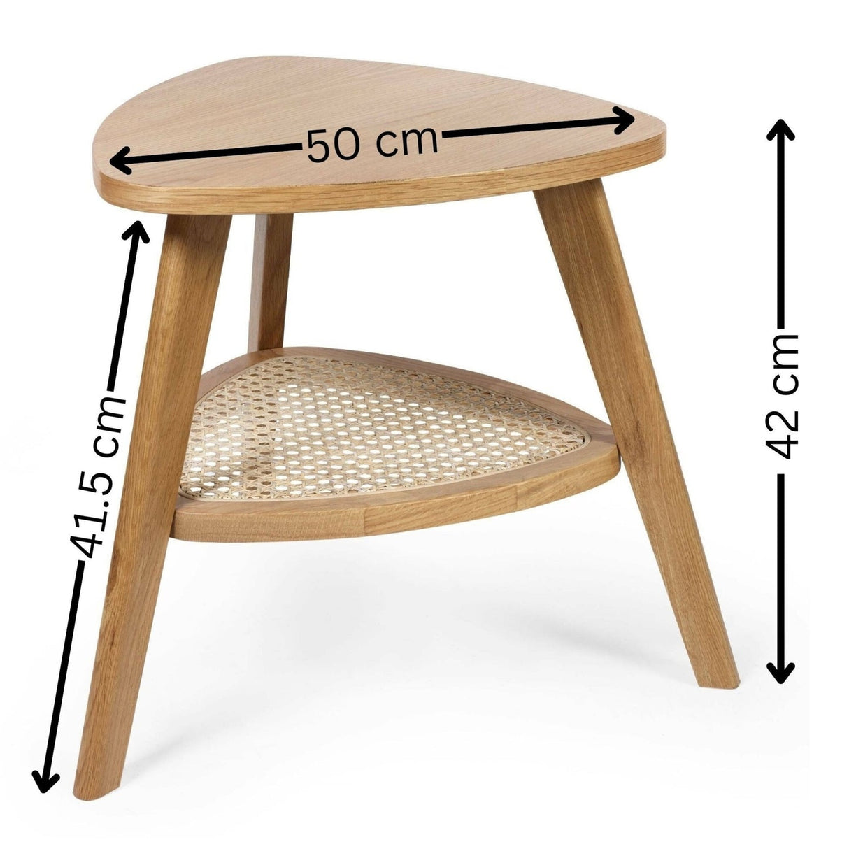 Wooden Side Table With Undershelf - Vera