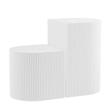 Wooden Side Tables in Set Of 2 - Reed