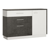 Wooden Sideboard With 1 Door And 2 Drawers - Zingaro