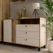 Wooden Sideboard 138.1cm Wide With 1 Door And 3 Drawers - Grafton