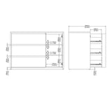 Wooden Sideboard With 1 Door And 3 Drawers - Next