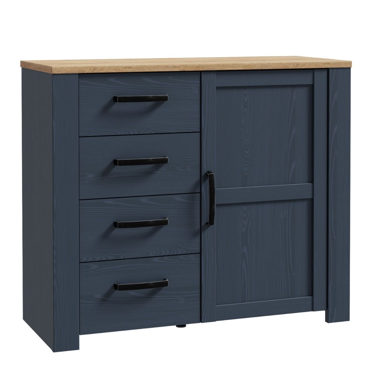 Wooden Sideboard With 1 Door And 4 Drawers - Bohol