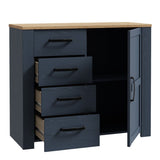 Wooden Sideboard With 1 Door And 4 Drawers - Bohol