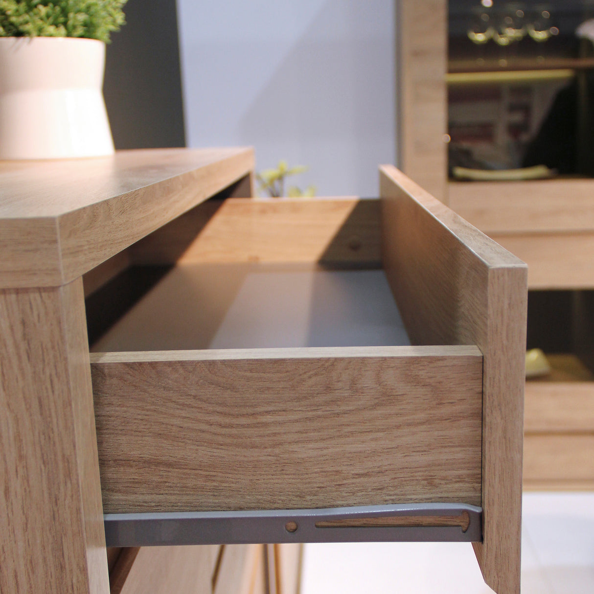 Wooden Sideboard With 1 Door And 5 Drawers - Shetland