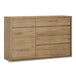 Wooden Sideboard 136cm Wide With 1 Door And 5 Drawers - Shetland