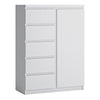 Wooden Sideboard With 1 Door And 5 Drawers - Fribo