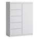 Wooden Sideboard 83.1cm Wide With 1 Door And 5 Drawers - Fribo