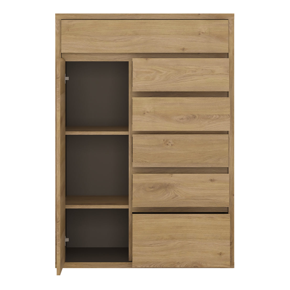 Wooden Sideboard With 1 Door And 6 Drawers - Shetland