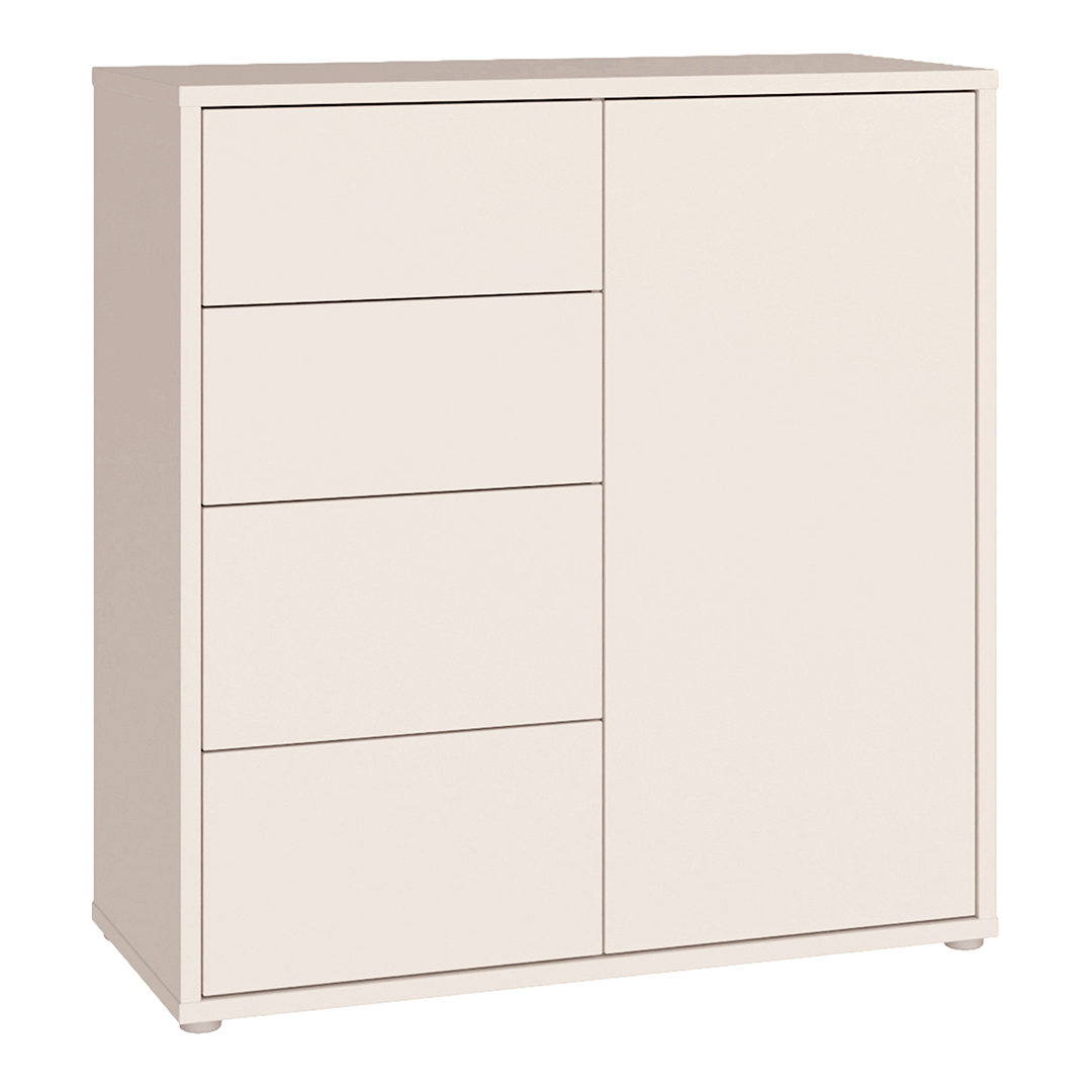 Wooden Sideboard With 1 Push-to-Open Door And 4 Drawers - Alice Springs