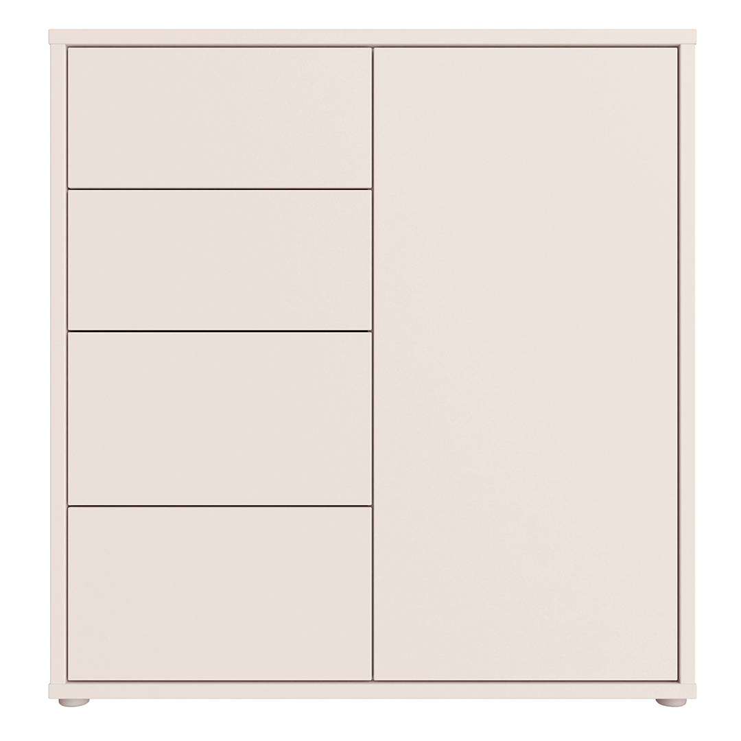 Wooden Sideboard With 1 Push-to-Open Door And 4 Drawers - Alice Springs
