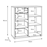 Wooden Sideboard With 1 Push-to-Open Door And 4 Drawers - Alice Springs