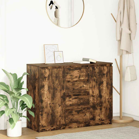 Wooden Sideboard 100.5cm Wide With 2 Doors And 4 Drawers - Vantage Home