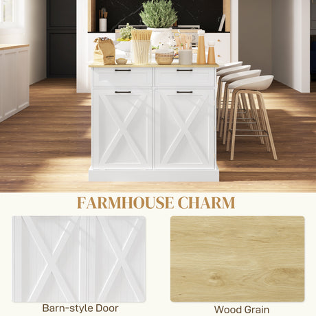 Wooden Sideboard 100cm Wide With 1 Door 2 Drawers And Tilt Out Trash Bin - Velmora