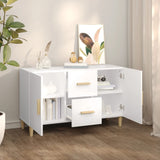Wooden Sideboard 100cm Wide With 2 Doors 2 Drawers - Vantage Home