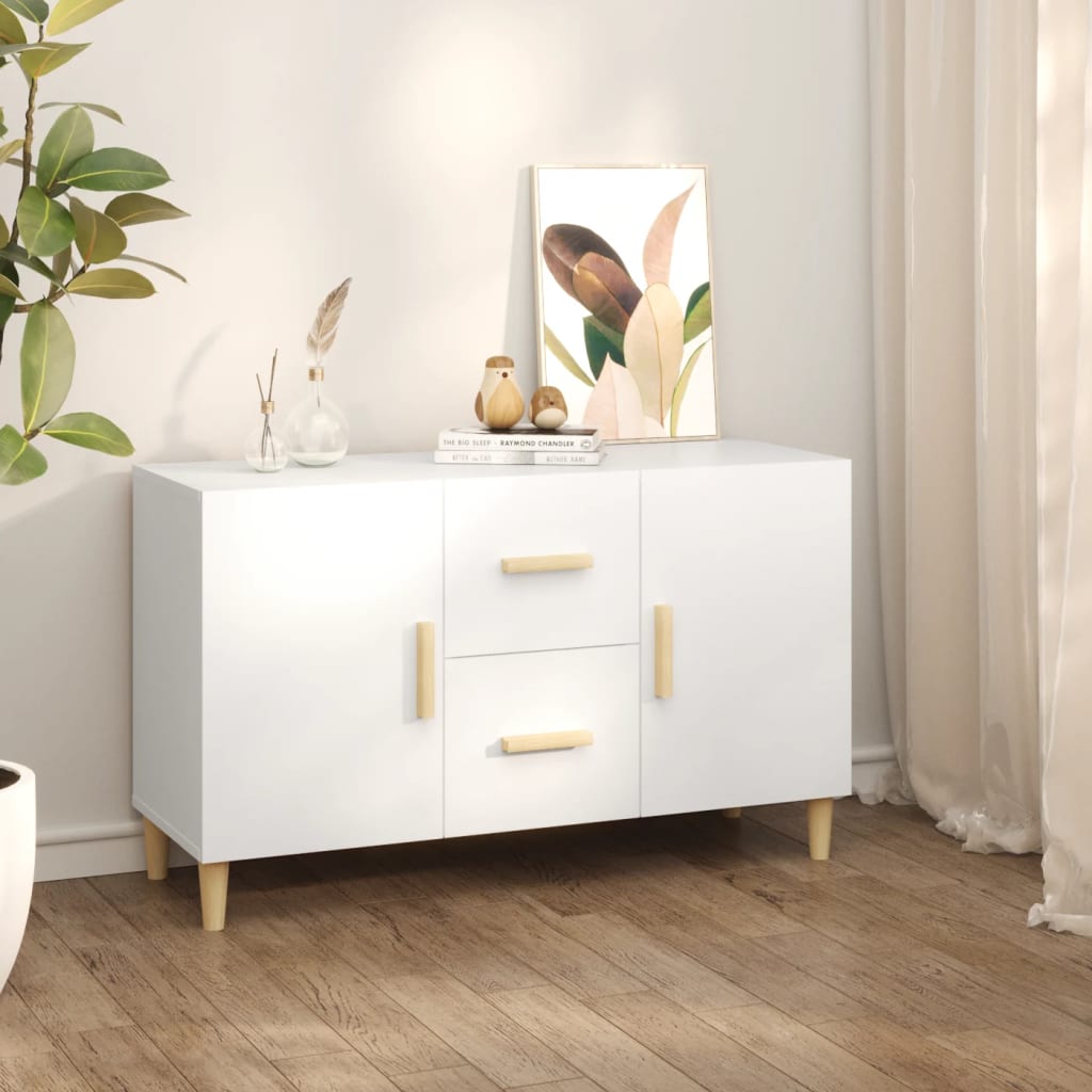 Wooden Sideboard 100cm Wide With 2 Doors 2 Drawers - Vantage Home