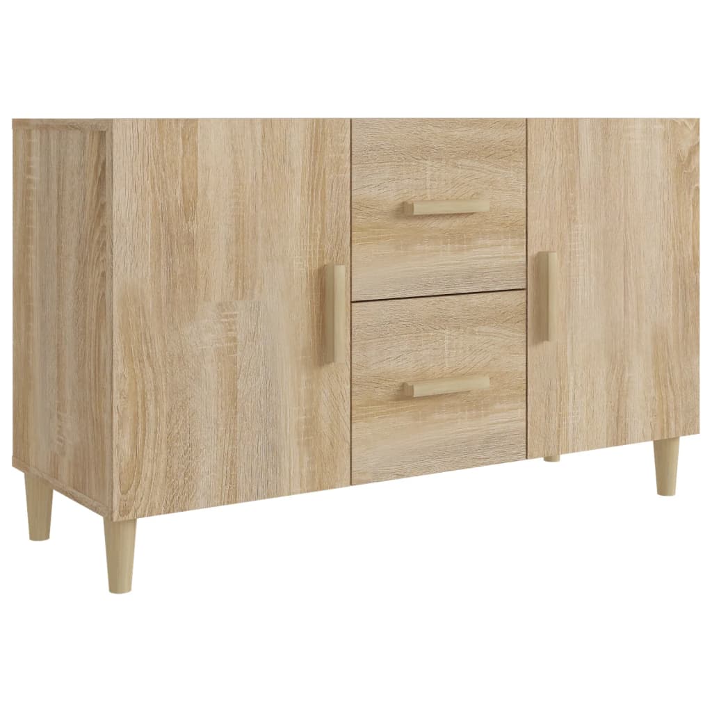 Wooden Sideboard 100cm Wide With 2 Doors 2 Drawers - Vantage Home