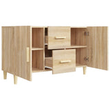Wooden Sideboard 100cm Wide With 2 Doors 2 Drawers - Vantage Home