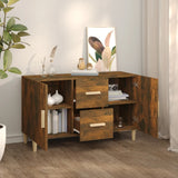 Wooden Sideboard 100cm Wide With 2 Doors 2 Drawers - Vantage Home