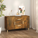 Wooden Sideboard 100cm Wide With 2 Doors 2 Drawers - Vantage Home