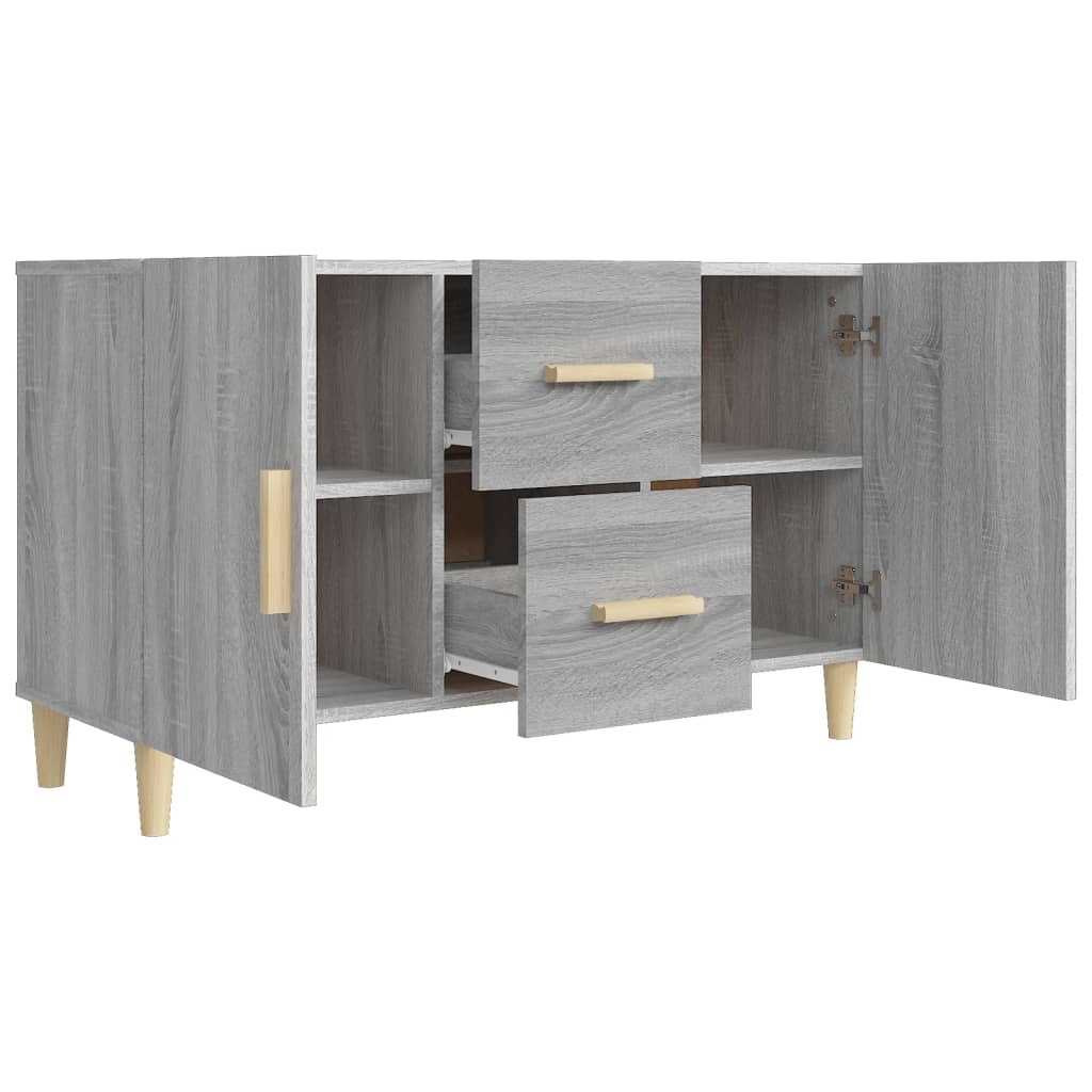 Wooden Sideboard 100cm Wide With 2 Doors 2 Drawers - Vantage Home