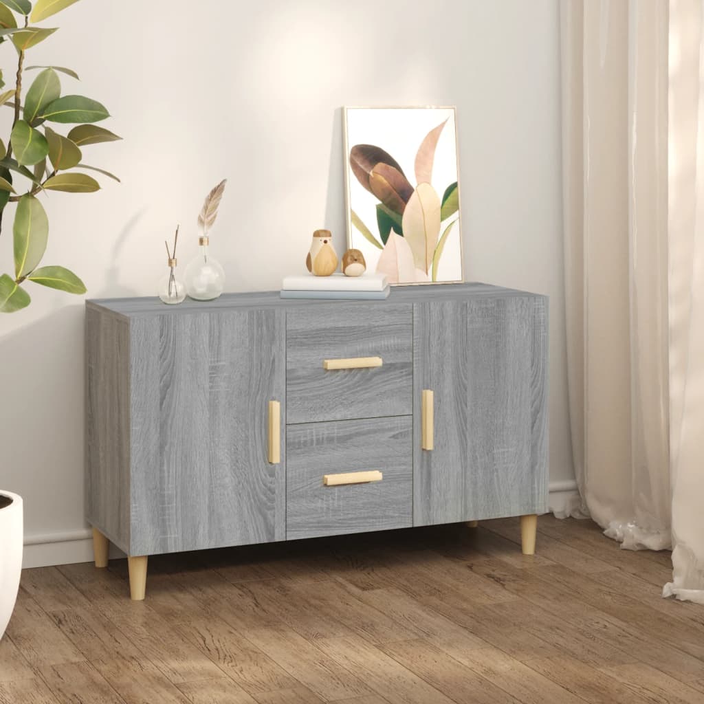 Wooden Sideboard 100cm Wide With 2 Doors 2 Drawers - Vantage Home