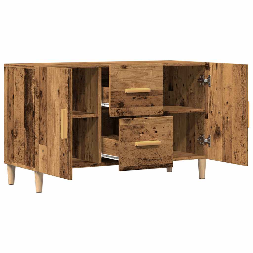 Wooden Sideboard 100cm Wide With 2 Doors 2 Drawers - Vantage Home